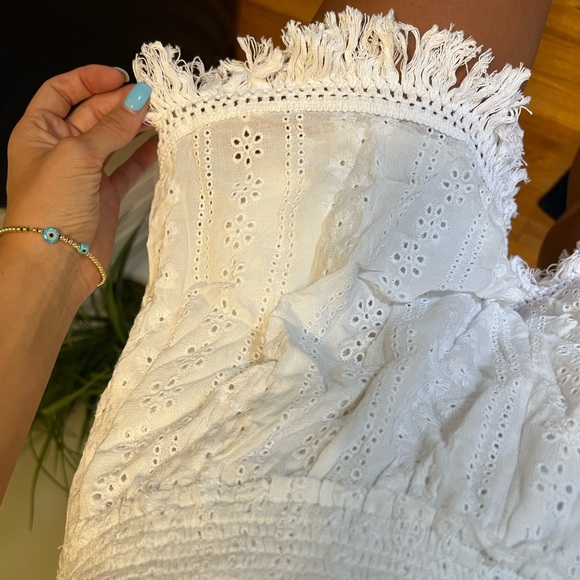 WhiteFloral Tassel Shorts NWT - Picture 6 of 7